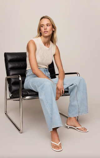 Tibi Mesh Tank - Cloud