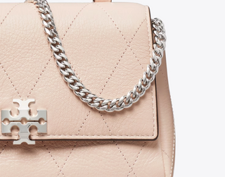 Charlie Quilted Top Handle Chain Wallet - Soft Pink