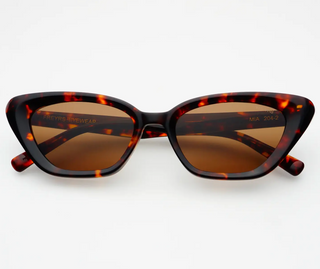 Mia Acetate Cat Eye Womens Sunglasses - Brown Tortoise