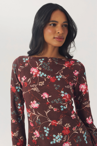 Prescott Dress - Brown/Multi