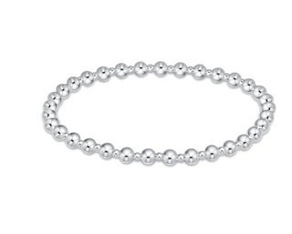 Classic Grateful Pattern 4MM Bead Bracelet - Sterling