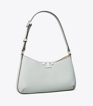 Eleanor Pebbled Slim Shoulder Bag - Sea