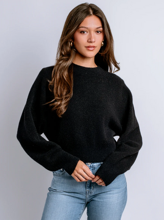 Carrara Solid Sweater - Black