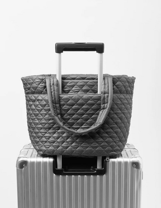 Medium Metro Tote Deluxe - Pewter Metallic