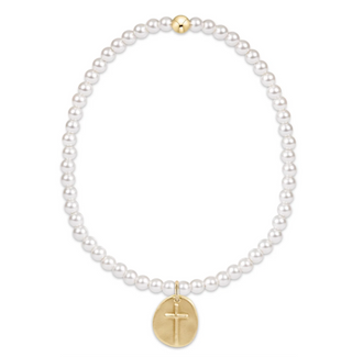 Classic Pearl 3mm Bead Bracelet - Inspire Small Gold