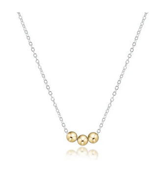 16" Necklace Sterling Mixed Metal - Joy Gold