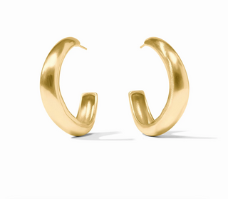 Medium Wave Hoop - Gold