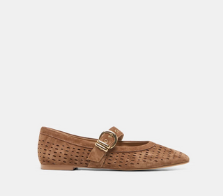 Mikela Ballet - Cocoa Perforated Suede