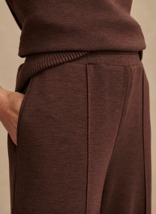 The Wide Leg Pant 28" - Coffee Bean Marl
