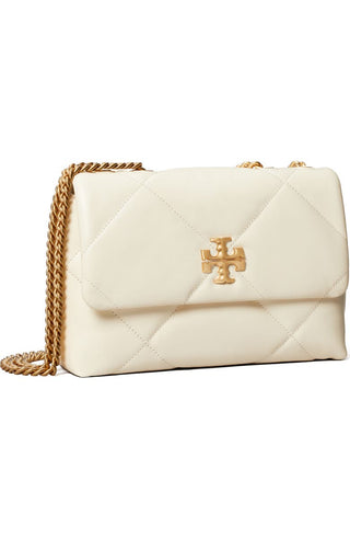 Kira Diamond Quilt Small Convertible Shoulder Bag - Warm White