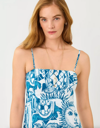 Jorgian Linen Midi Dress - Resort White Oversized Harlillyquin