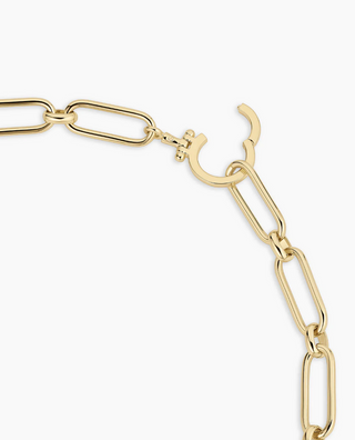 Zoey Statement Link Necklace - Gold