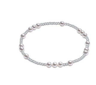 Hope Unwritten Sterling 4MM Bead Bracelet- Pearl