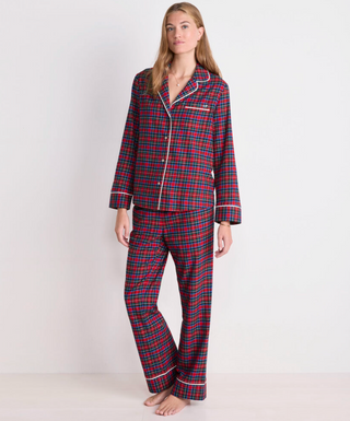 Flannel Sleep Set - Yuletide Tartan Red