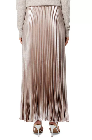 Marielle Metallic Satin Maxi Skirt - Champagne Mist