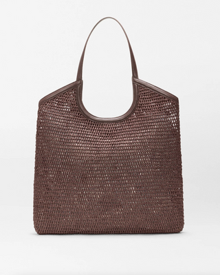 Large Crochet Georgica Tote-Brown Crochet