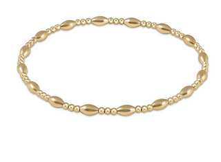Harmony Sincerity Pattern 2mm Bead Bracelet - Gold