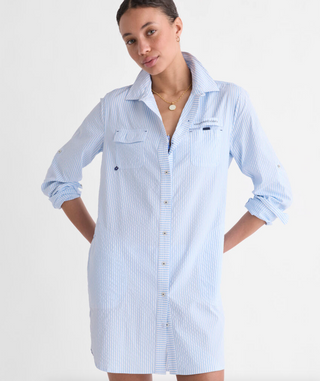 Harbor Shirt Cover Up - Seersucker-Jake Blue