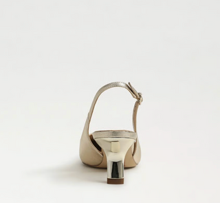 Bianka Sling Heel - Metallic Gold Leaf