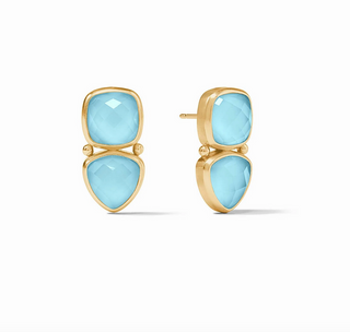 Aquitaine Midi Earring - Iridescent Capri Blue