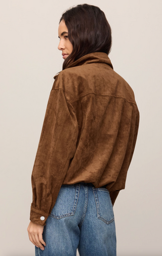 Corin Bubble Hem Jacket - Saddle Suede