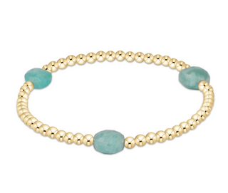 Admire Gem 3mm Gold Bracelet - Amazonite