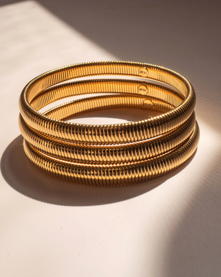 Mini Flex Snake Chain Bracelet (Single Bracelet) - Gold