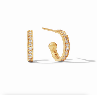 Odette Hoop & Charm Earring - Cubic Zirconia