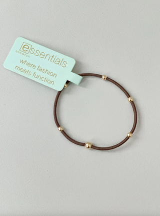 "E"ssentials Bracelet/Hair Tie - Bronze