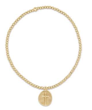 Classic Gold 2mm Bracelet - Inspire Small Gold Disc