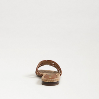 Bay Multicolor Slide Sandal - Twany Tan Faux Raffia