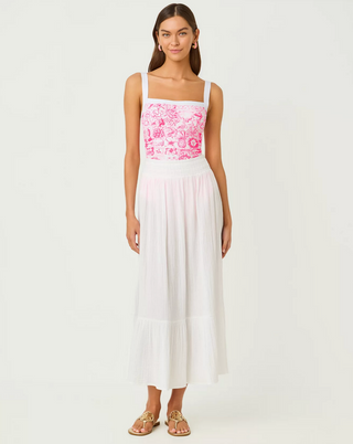 Enzo Maxi Skirt Coverup - Resort White