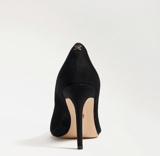 Hazel Pointed Toe Heel - Black Suede