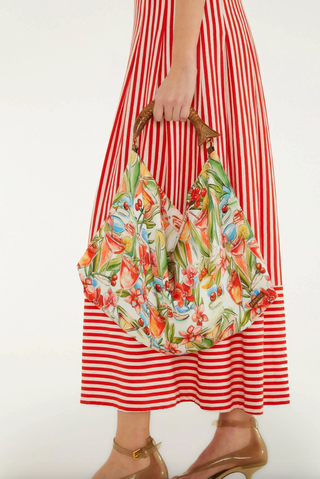 Satin Scarf Medium Bag - Cocktail