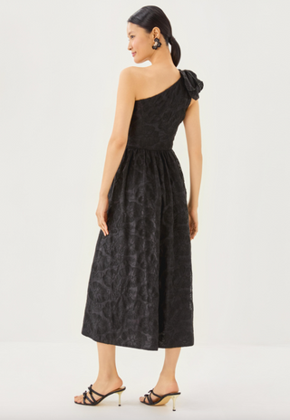 Lynsi Midi Dress - Nori Sunset Bloom Embroidered Organza