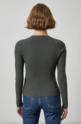 Angled Rib Crewneck Sweater - Elm