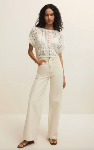 Ballast Crochet Top - White