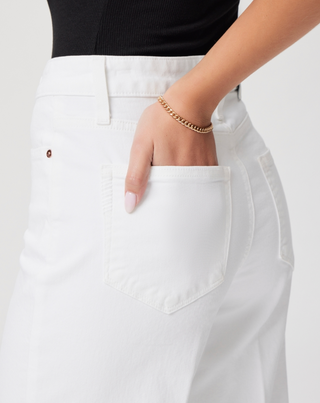Anessa Raw Hem Ankle  - Crisp White