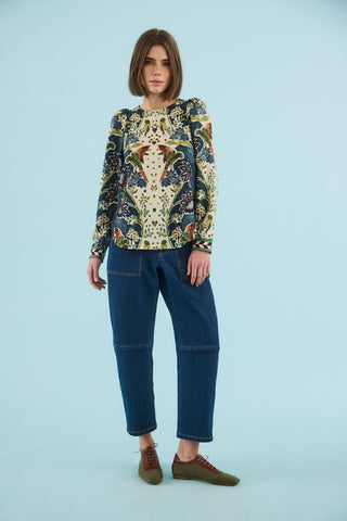 Harris Top - Birds of a Feather Navy