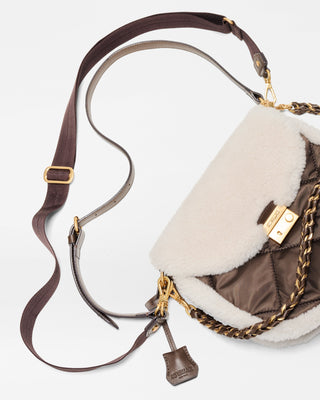 Crosby Lock Saddle Crossbody - Shearling Walnut