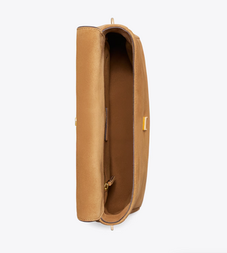 Charlie Suede Shoulder Bag - Toffee
