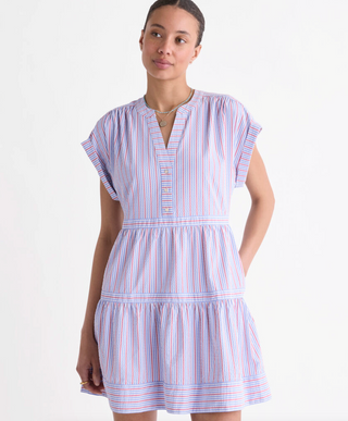 Dillon Harbor Dress - Blue Red Stripe