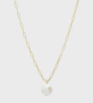 Reese Pearl Necklace - Gold Pearl