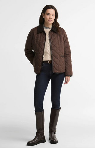 Barbour Sonya Quilted Jacket - Dark Brown / Muted