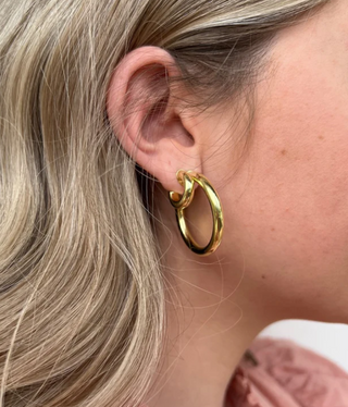 Frankie Hoops - Gold Plated