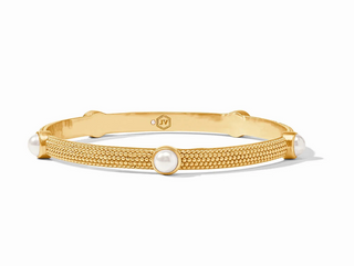 Cabochon Bangle - Gold Pearl