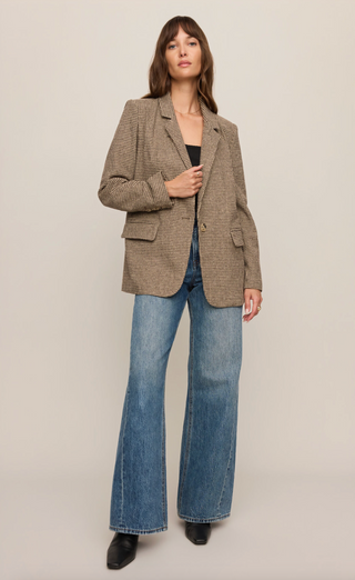 Evan Check Blazer - Dark Chocolate