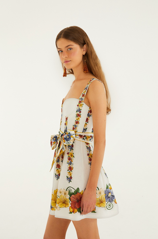 Tropi Off-White Mini Dress - Tropi Off-White