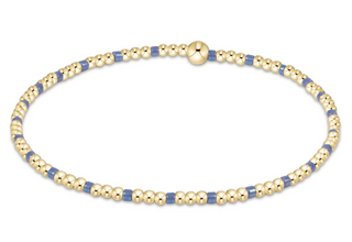 Hope Sincerity Pattern 2mm Bead Bracelet - Bright Blue