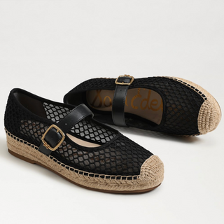 Mackie Mesh Mary Jane Espadrille - Black Mesh